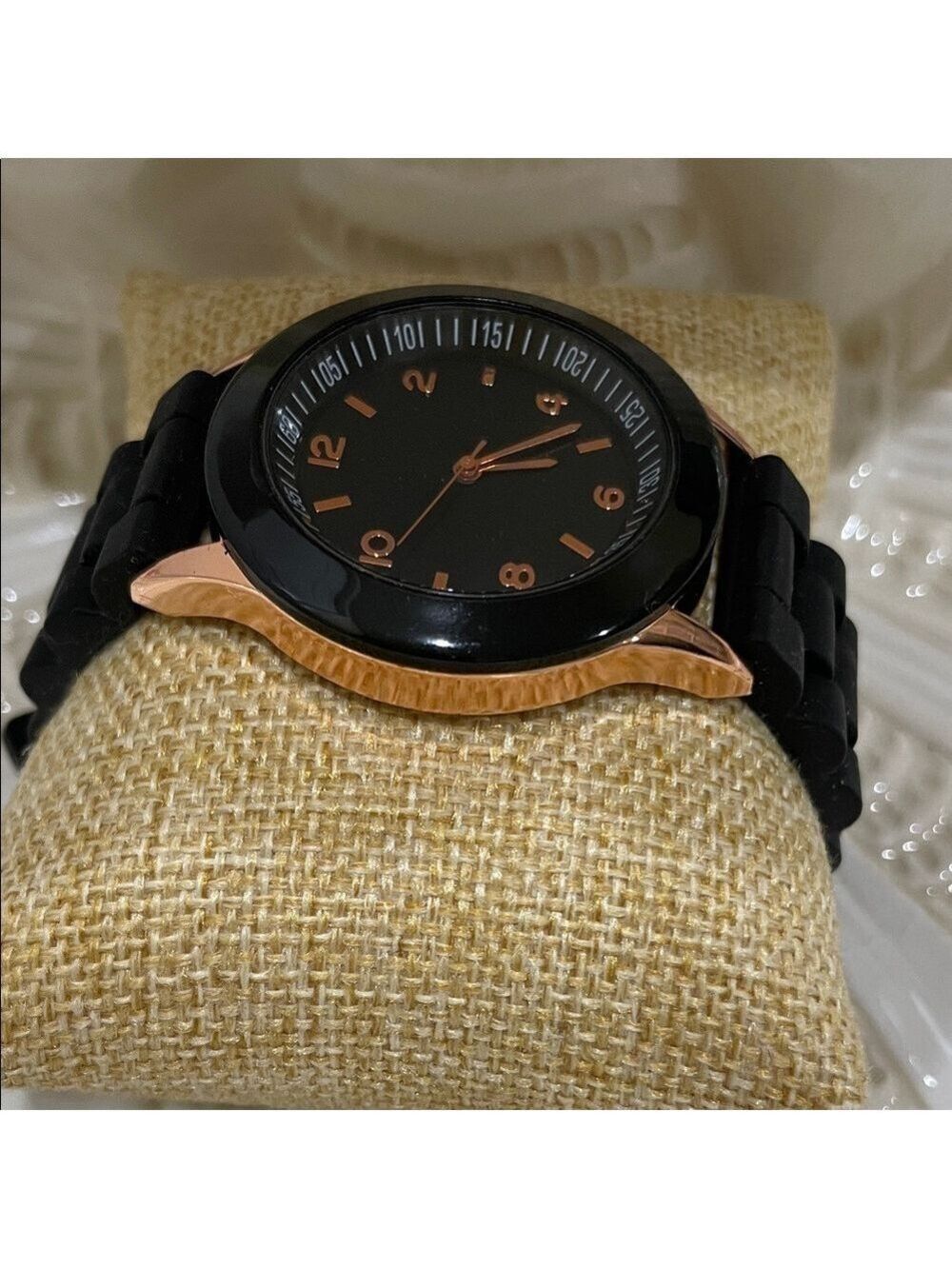 Unisex Black and Rose Gold Watch New without box - Picture 5 of 6